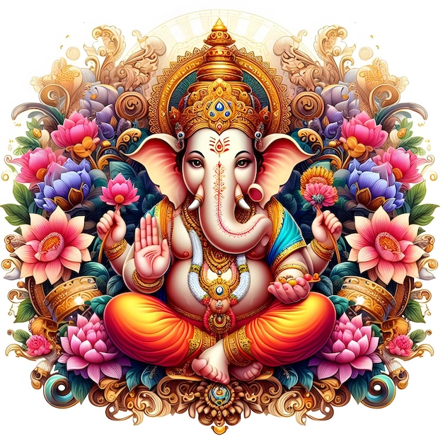 Beautiful Lord Ganesh Chaturthi or Vinayaka Chaturthi popular Hindu festival lord ganesha