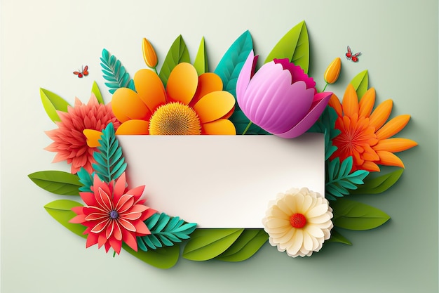 Beautiful lowers, plant, floral , leaves, bird, and green leaves as floral frame and paper card