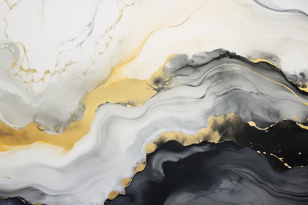 Beautiful luxury black and gold abstract marble