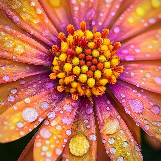 Beautiful macro of a dahlia blossom showing the natural beauty and garden lovers passion from spring to summer in parks and gardens