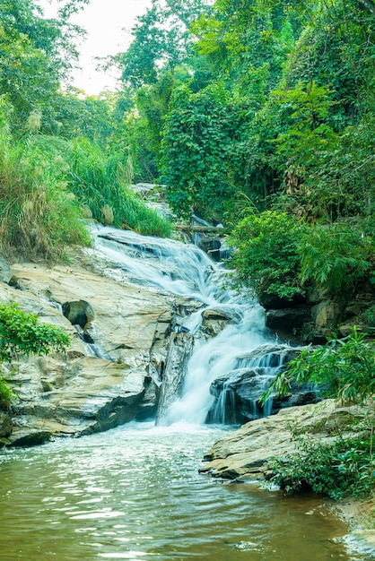 beautiful Mae Sa Waterfall in Chiang mai, Thailand