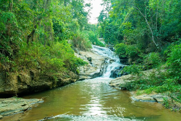 beautiful Mae Sa Waterfall in Chiang mai, Thailand