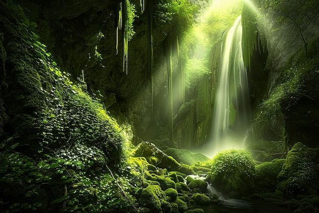 Beautiful Magical Forest Background The adventure of a magical forest