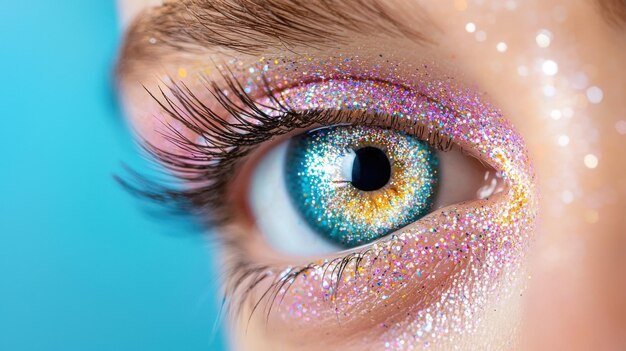 Beautiful makeup eye closeup