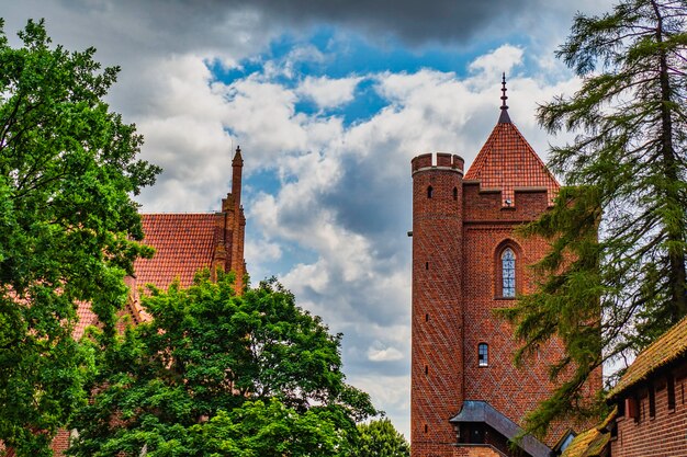 Beautiful Medieval Gothic Castle Complex - Malbork Castle, Poland.