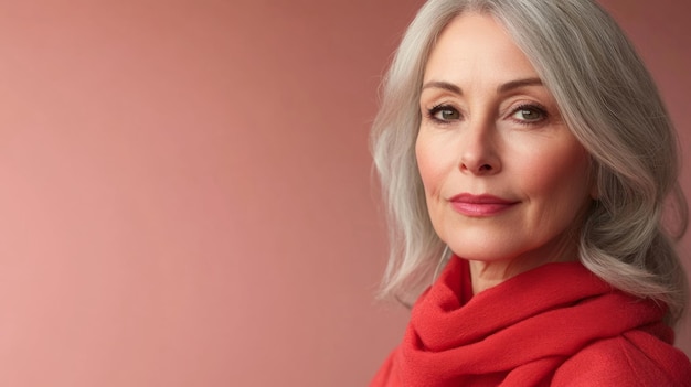 A beautiful middleaged woman for a skincare product