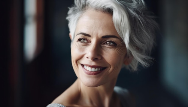 Beautiful middleaged women smile