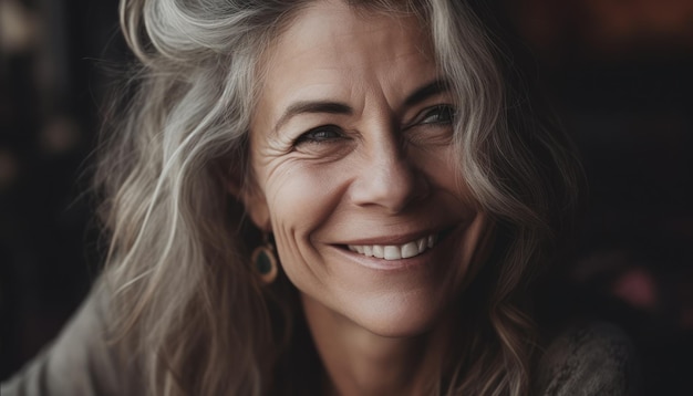 Beautiful middleaged women smile