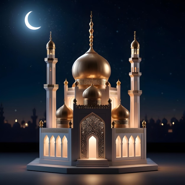 beautiful miniature mosque