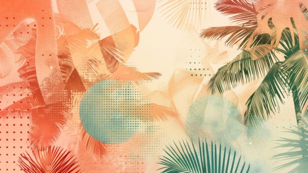 beautiful mixed abstract illustration for graphic summer and urban background theme