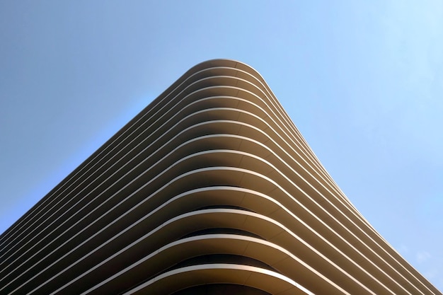 Beautiful modern architecture of the building against the sky