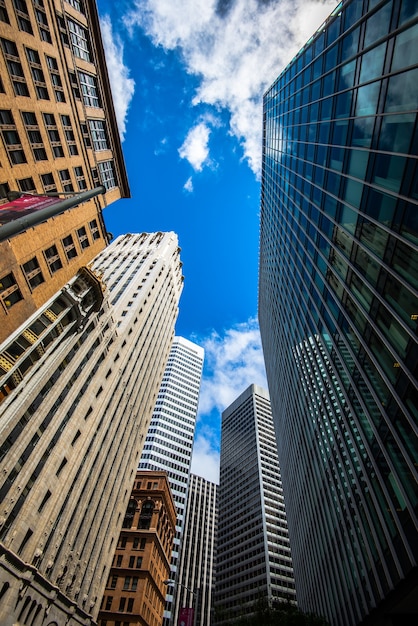 Beautiful modern architecture of building in Downtown San Francisco