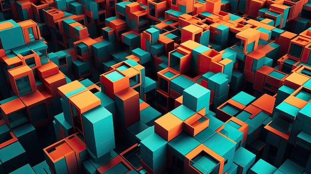 Beautiful modern art abstract 3d art illustration Generative AI