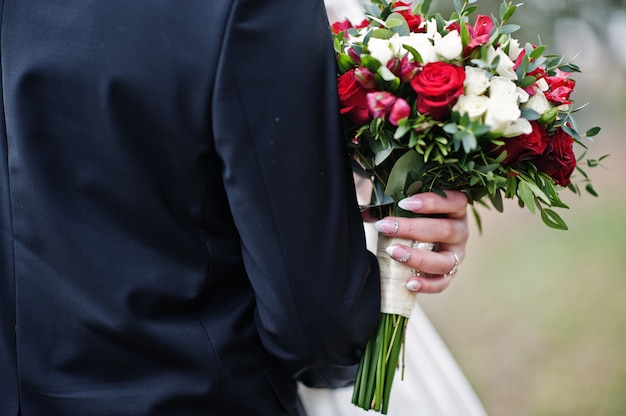 Beautiful modern and elegance wedding bouquet.