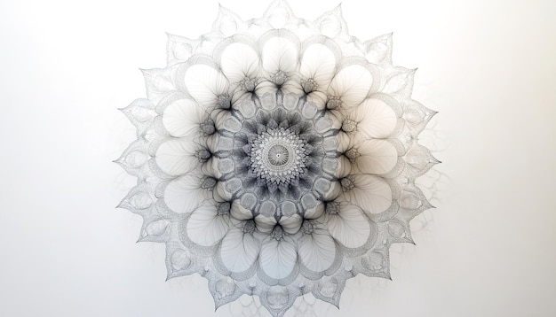 Photo beautiful modern mandala on a white background