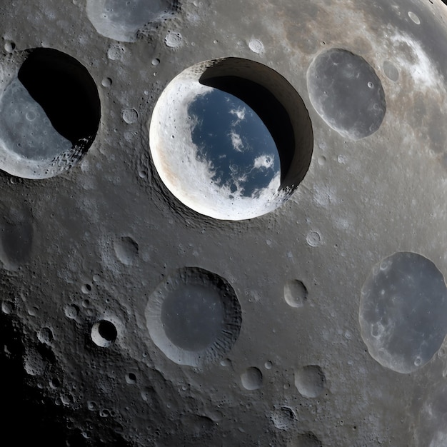 Photo beautiful moon photos highlighting lunar landscapes