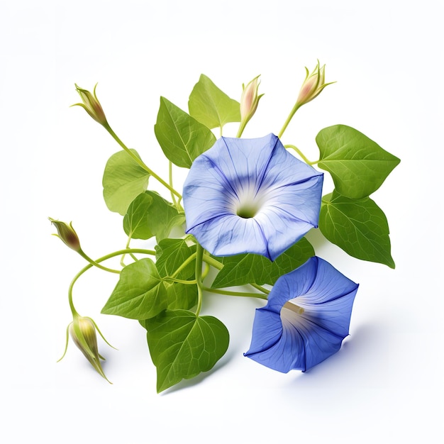 Beautiful Morning Glory isolated on white background