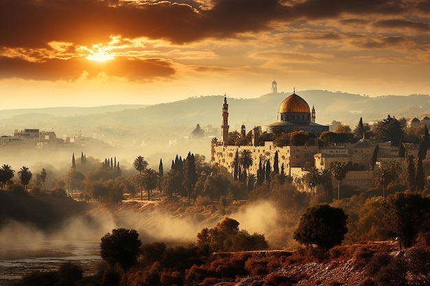 Beautiful Morning View in Jerusalem