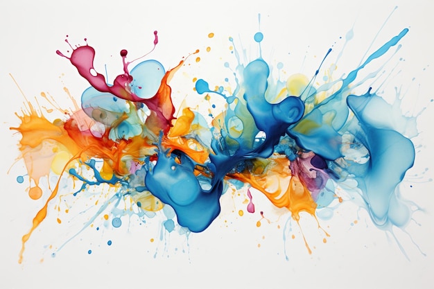 Beautiful Multicolor Luxury Abstract Fluid Art Painting Backgrounds