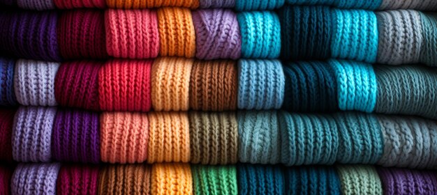 Beautiful multicolored wool fabric Shop for creativity and needlework minimalistic background