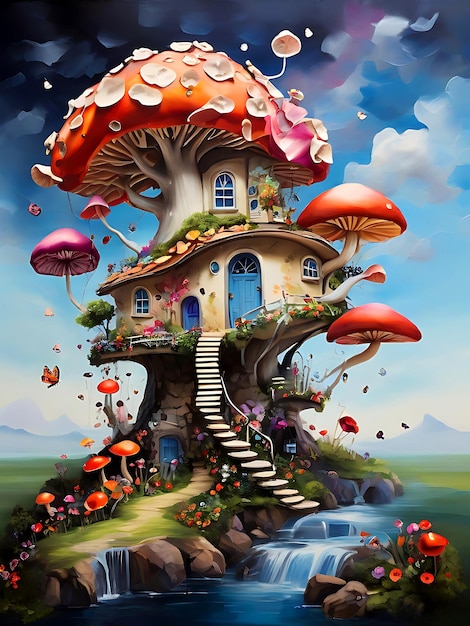 Beautiful mushroom house