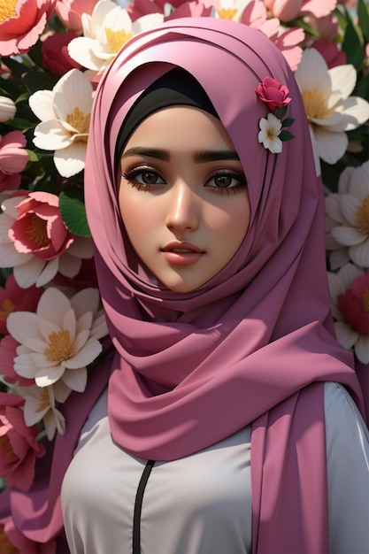 Beautiful muslim girl with hijab