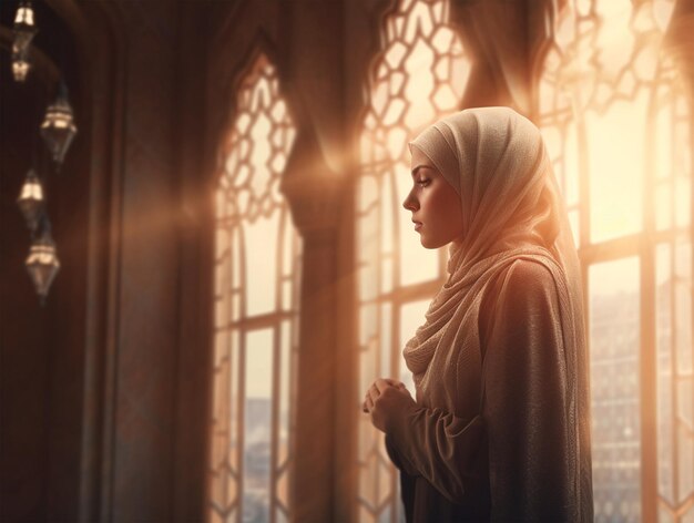 Beautiful Muslim woman wearing hijab