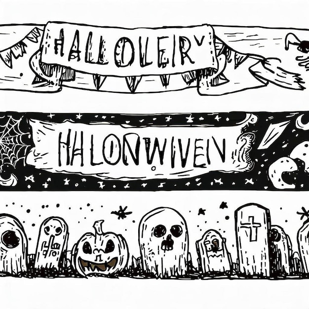 Beautiful and mysterious Halloween banner with space for placing text