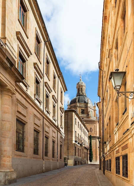 Beautiful, narrow streets in Salamanca, Spain