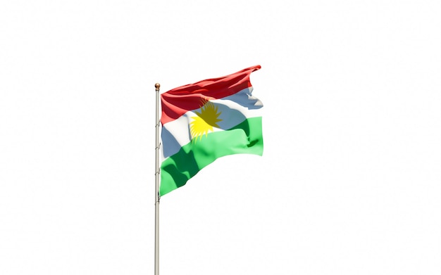 Beautiful national state flag of Kurdistan