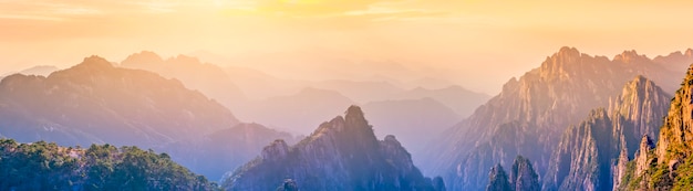 The Beautiful Natural Landscape of Huangshan Mountain in China