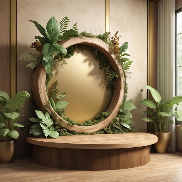 Beautiful Natural Podium With Natural elements