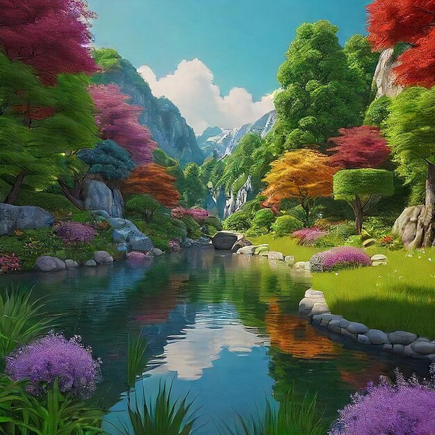 Beautiful natural scenery Ai Generated