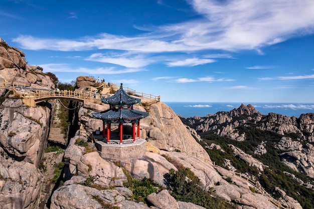 The beautiful natural scenery of Laoshan Mountain in Qingdao