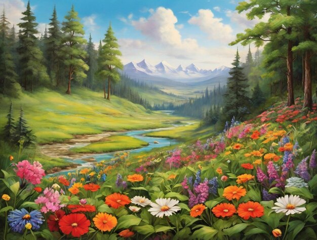 A beautiful natural spring background Ai generated