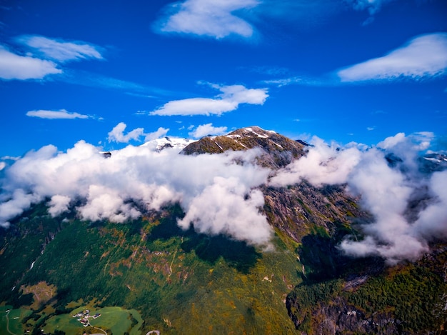 Beautiful Nature Norway natural landscape aerial photography.