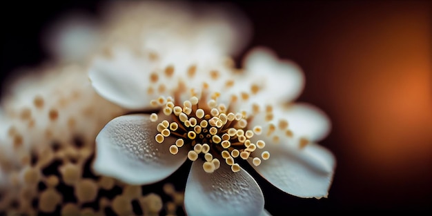 Beautiful Nature panorama BackgroundMacro Shot of Amazing Flowers Fantasy Floral Art AI Generated