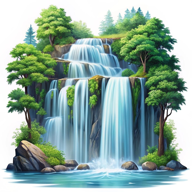 beautiful nature waterfall