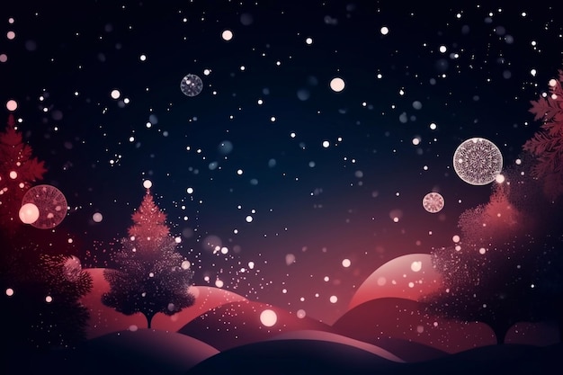 Beautiful New Year and Christmas background AI Generated