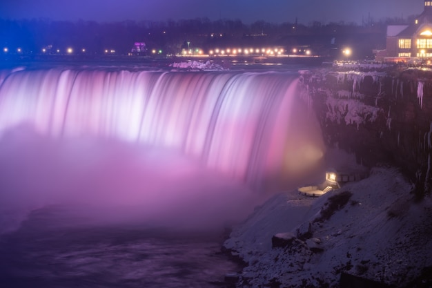 Beautiful Niagara waterfalls at Night