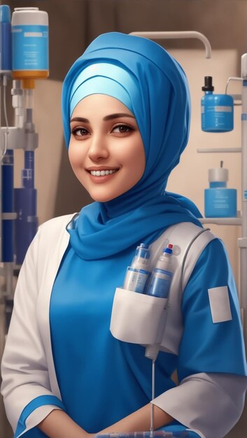 Beautiful nurse smiling in an operation room