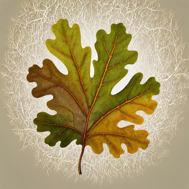 beautiful oak leaf leaves background