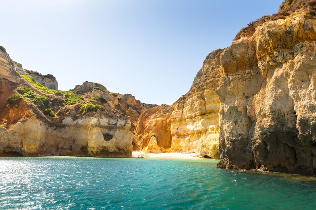 Beautiful ocean with rocku cliffs