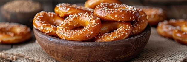 Beautiful Octoberfest Waitress Pretzels On Beige Background HD Illustrations