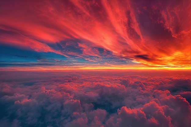 Beautiful orange sky and clouds at sunset orange sunset golden sky