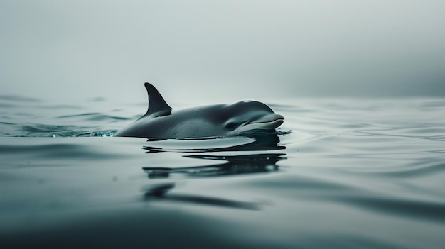 A beautiful orca pod swimming in the ocean