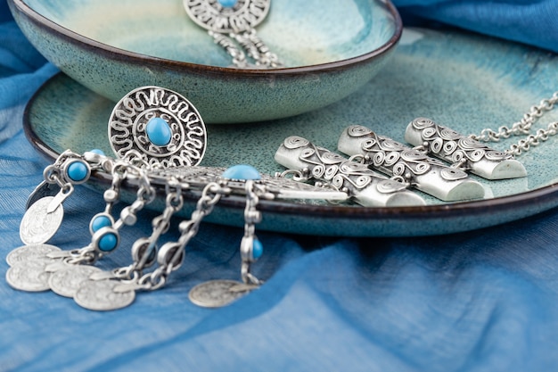 Beautiful Oriental Silver jewelry (Indian, Arab, African, Egyptian). Fashion Exotic Accessories, Asian Silver jewelry