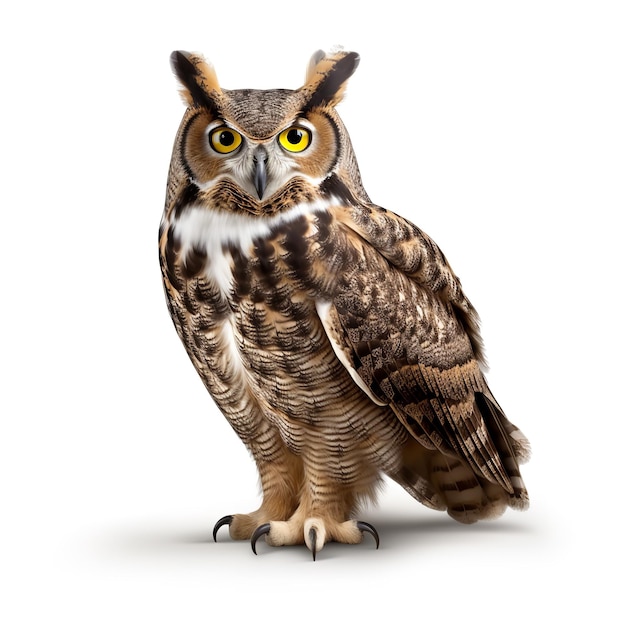 Beautiful Owl isolated on white background