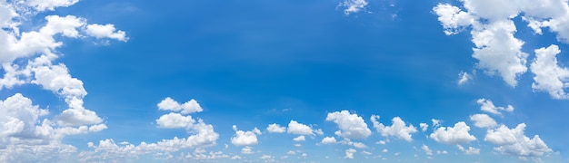 Beautiful panorama blue sky and clouds with daylight natural background