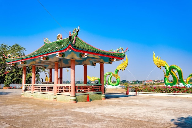 A beautiful panoramic view of Nong Khai city in Thailand